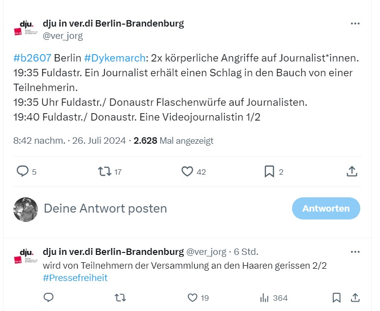 Lauter sympathische Leute auf dem Dyke* March Berlin.

#dykemarchberlin 
#PrideMonth2024