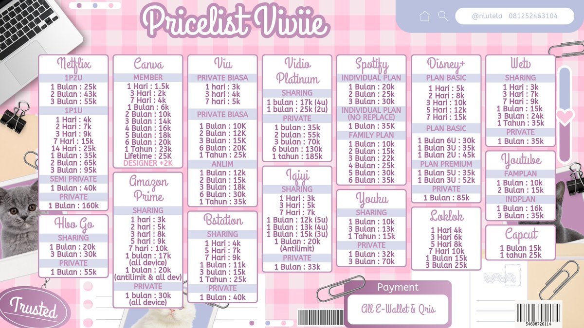 Halo Viviie ready apk premium yang pastinya bergaransi! 🩷

NETFLIX
SPOTIFY  
YOUTUBE  
WETV
IQIYI
VIU
VIDIO 
DISNEY
HBO GO
CANVA
CAPCUT
BSTATION 
PRIME VIDEO 
LOKLOK
YOUKU

💫testi: t.me/viiesproof
📱WA : tiny.cc/viviie
💭DM: <a href="/nlutela/">viviie</a>

#zonauang