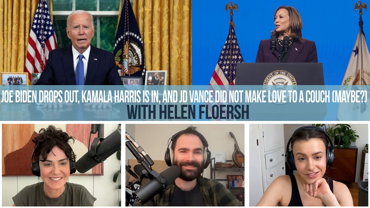 Hi. Some More News writer Helen Floersh joins Katy and Cody to discuss Joe Biden dropping out, Kamala Harris, the effectiveness of attacking Republicans for being "weird," and Elon Musk's needlessly cruel interview with Jordan Peterson.

youtu.be/BePfEJq2DmU