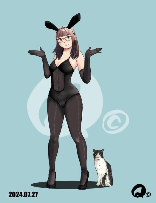 7/27㊏のモカちゃん🖤
おまたせ黒バニーで～す👯‍♀️ 