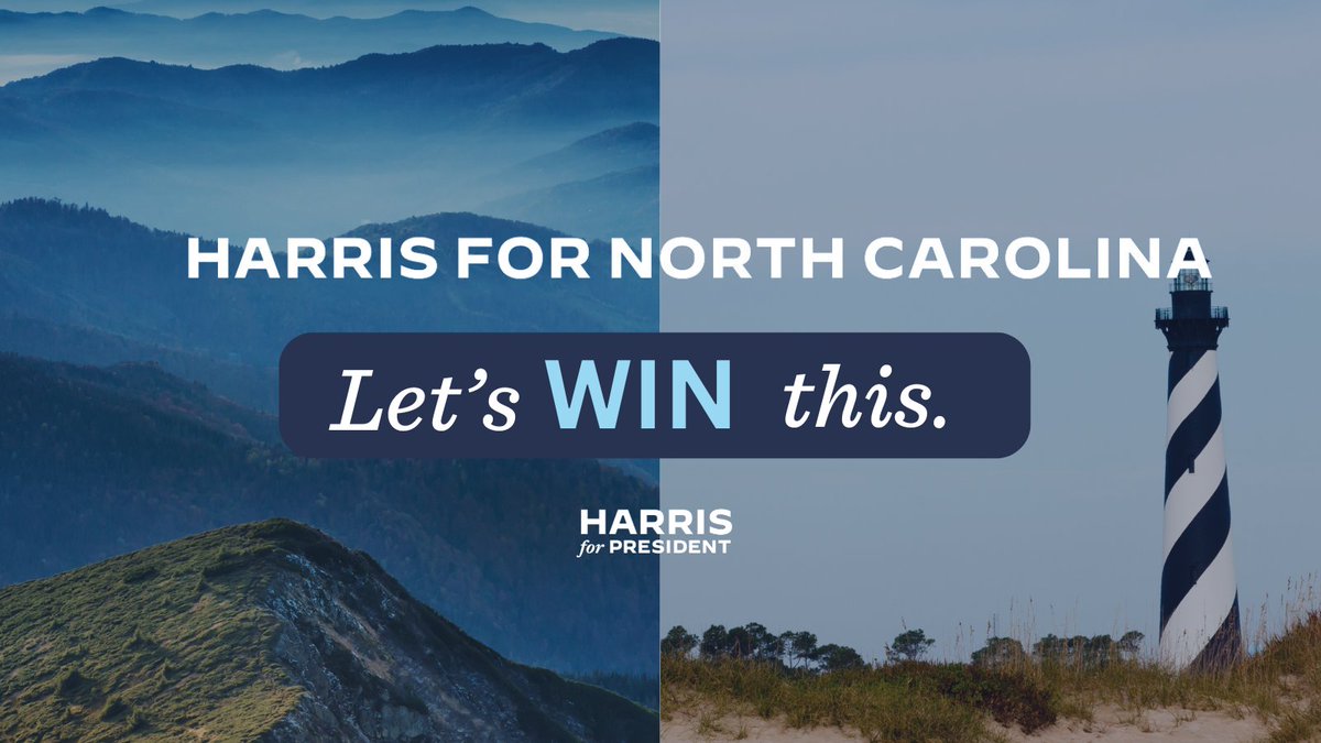 Welcome to the team that is going to help elect <a href="/KamalaHarris/">Kamala Harris</a> in North Carolina.

It’s going to take all of us &amp; there's no time to waste.

Are you in, NC? Get in the fight.