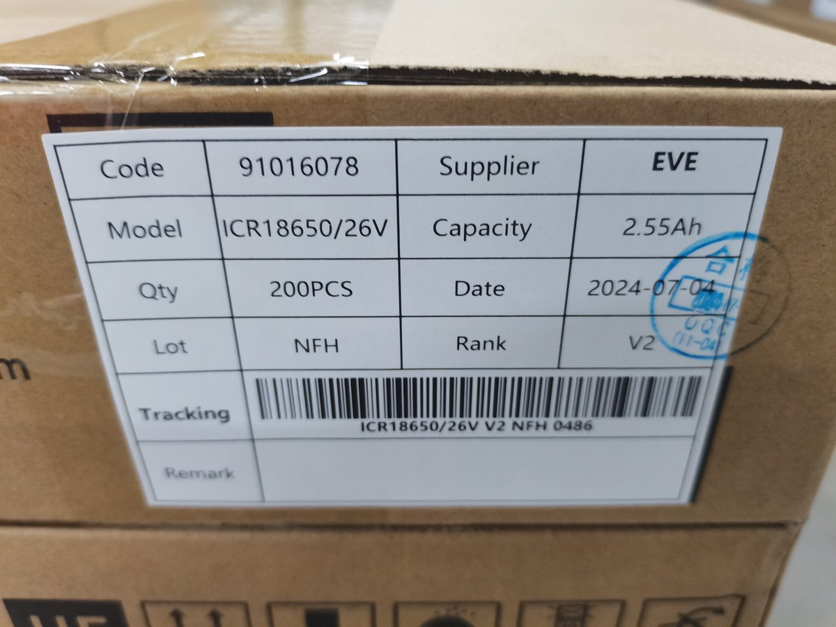 🔋Original EVE 18650 26V
the latest date with good price😍