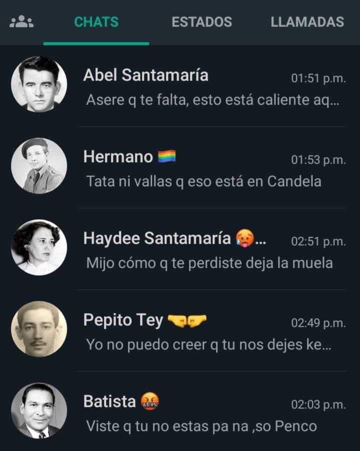 Un día como hoy en el WhatsApp del hijo de puta de Fidel <a href="/DiazCanelB/">Miguel Díaz-Canel Bermúdez</a>