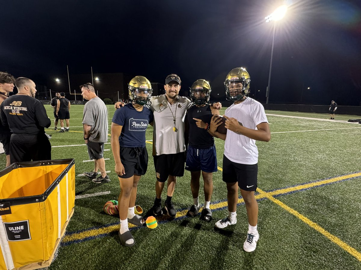 Thank you coach <a href="/CoachChipka/">Dan Chipka</a> and <a href="/CoachWollman52/">Coach Dan Wollman</a> for the opportunity to compete at AIC’s camp! Had an amazing time getting better as a player. #blessed