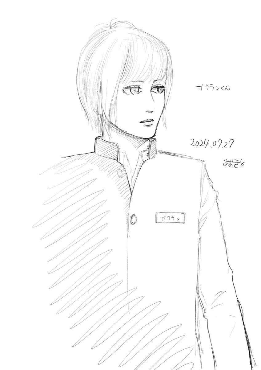学ラン似合わない男描いてやるー
という落書きです 