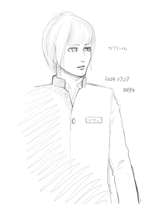 学ラン似合わない男描いてやるー
という落書きです 