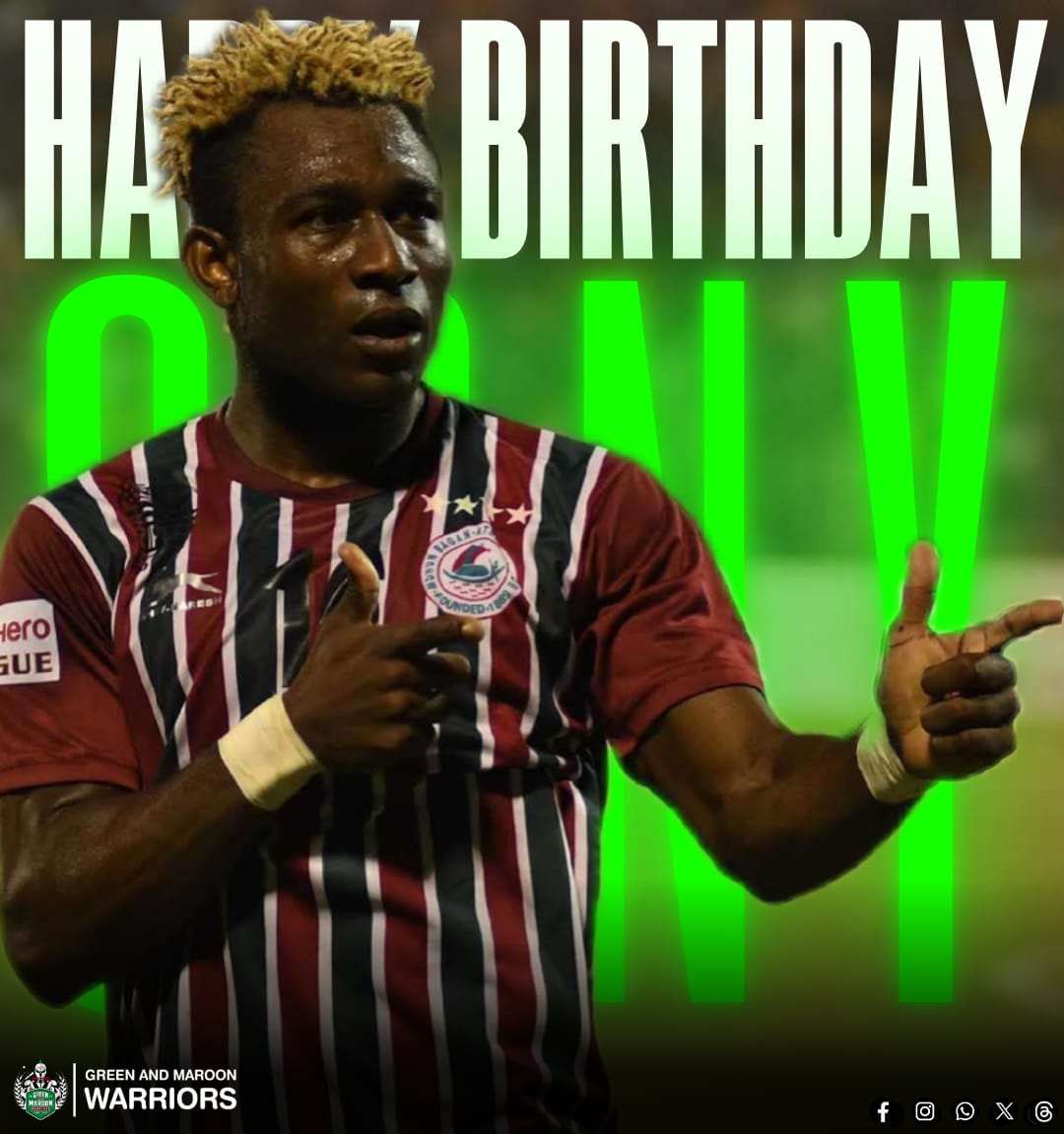 GMW17_Official's tweet photo. STEN GUN IS STILL WARMED UP! Happy Birthday to the legendary, SONY NORDE! 🥺💚❤️

Maidan grass won't forget the footwork you did against our opponents! #JoyMohunBagan 

#StenGun #HappyBirthday #SonyNorde #MohunBagan #Mariners #Warriors #GreenandMaroonWarriors https://t.co/TAIfQTVZFp