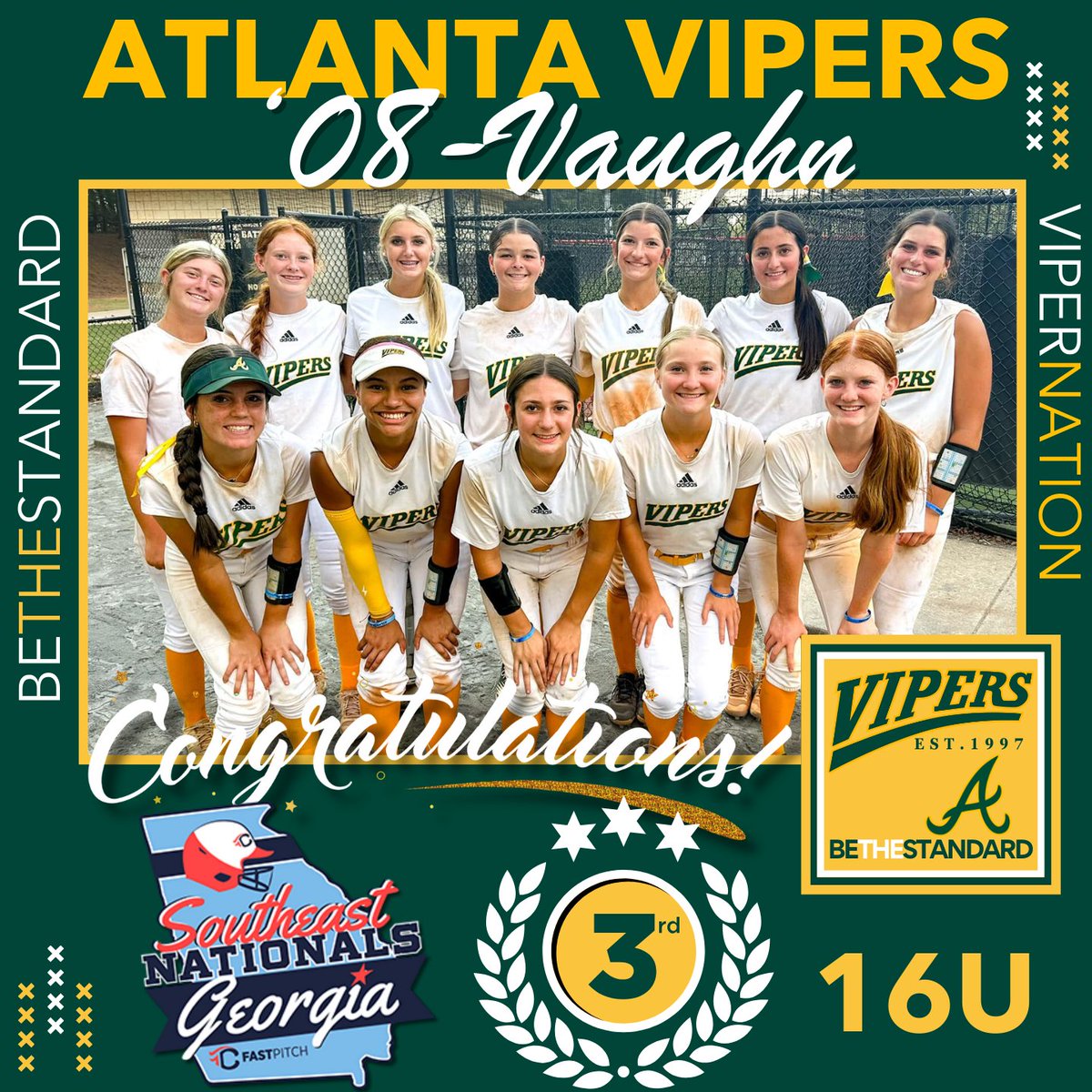 Atlanta Vipers Fastpitch (@thevipernation) on Twitter photo The Lynch, Vaughn, & Hargrave teams competed in Triple Crown SE Nationals with Vaughn & Hargrave achieving top 3 finishes despite challenging weather. The event also marked the end for some Hargrave players travel careers as they move on to college. Best wishes! <a href="/triplecrownspts/">Triple Crown Sports</a> The Lynch, Vaughn, & Hargrave teams competed in Triple Crown SE Nationals with Vaughn & Hargrave achieving top 3 finishes despite challenging weather. The event also marked the end for some Hargrave players travel careers as they move on to college. Best wishes! <a href="/triplecrownspts/">Triple Crown Sports</a>