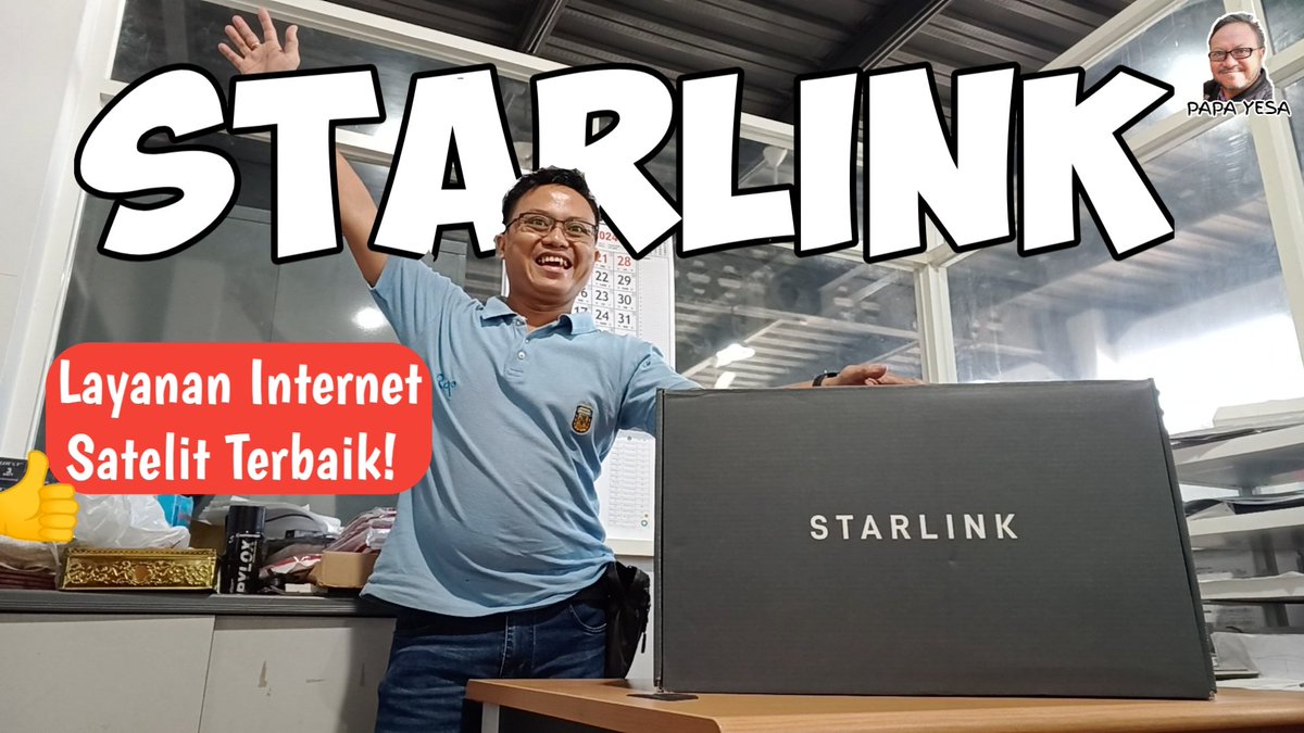 Akhir nya bisa nyobain
Teknologi STARLINK
Punyanya Mas Bro ELON 
👇👇👇
youtu.be/ylKLsICkJvo
#papayesa #youtube #youtubechannel #starlink #starlinkindonesia #internetstarlink #subscribe