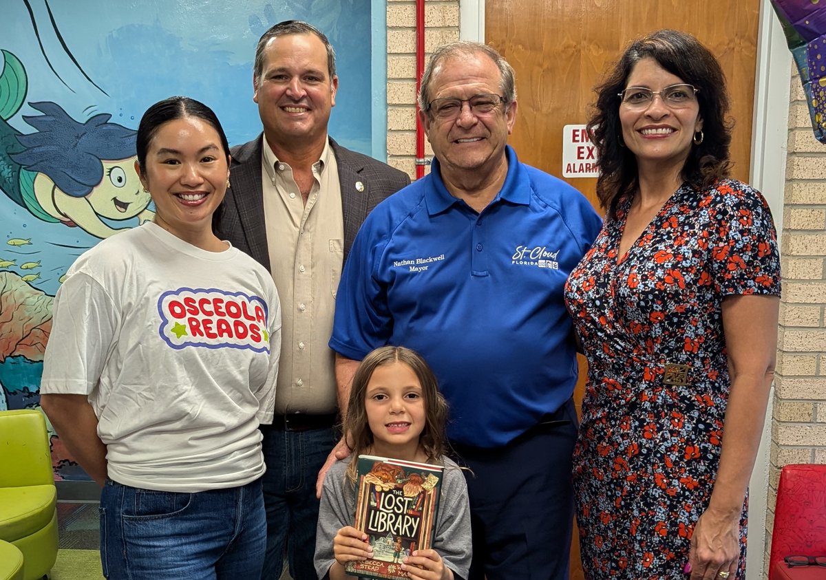 Osceola Reads (@osceolareads) on Twitter photo Lucca is our newest winner of the Osceola Reads Summer Challenge! ๐๐ A big thank you to <a href="/CommishBooth/">Ricky Booth - Osceola Co. Commissioner</a>, <a href="/BelindaReyes07/">Dr. Belinda Reyes</a> from <a href="/Osceolaschools/">Osceola Schools</a>, and Mayor Blackwell from the @cityofstcloudf for helping us celebrate this achievement. ๐๐ Lucca is our newest winner of the Osceola Reads Summer Challenge! ๐๐ A big thank you to <a href="/CommishBooth/">Ricky Booth - Osceola Co. Commissioner</a>, <a href="/BelindaReyes07/">Dr. Belinda Reyes</a> from <a href="/Osceolaschools/">Osceola Schools</a>, and Mayor Blackwell from the @cityofstcloudf for helping us celebrate this achievement. ๐๐