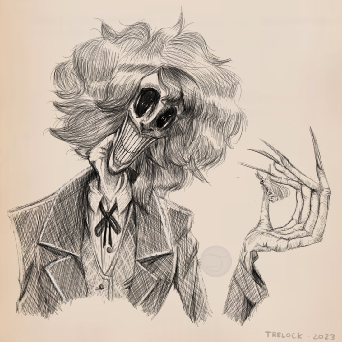 Trelockmont's tweet photo. Gaul, its been a while since I've been active.
Time to do some catchup.

Some old art I did for @virulenceart 's STATIC game a while back.
This was made to look like it was from the sketchbook of my character's journal-- also kinda doubled as session notes. https://t.co/sznocpefOI