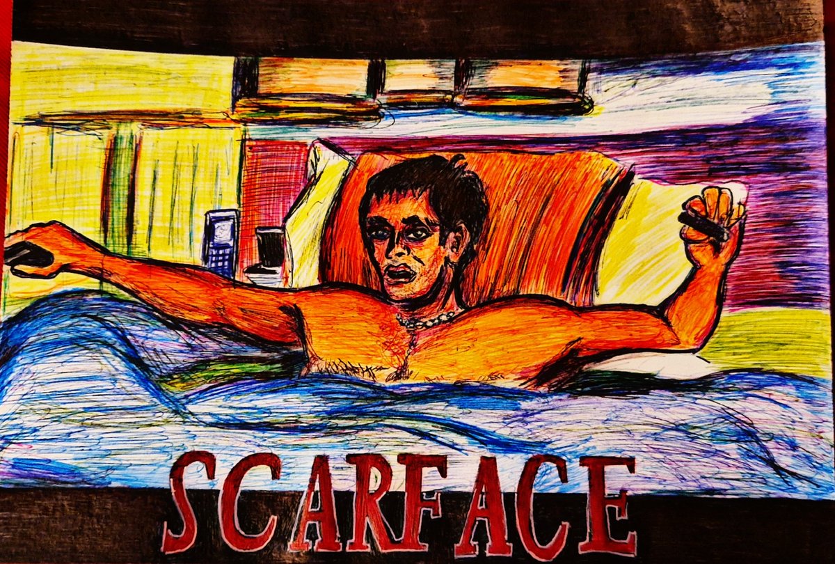 kosmauve's tweet photo. #Bic #Bicpen #biccoloring #bicdrawing #bicpendrawing #bicolor #stylo #stylobille #stylobic #scarface #TonyMontana #AlPacino #BriandePalma https://t.co/LpnYMSnfMD