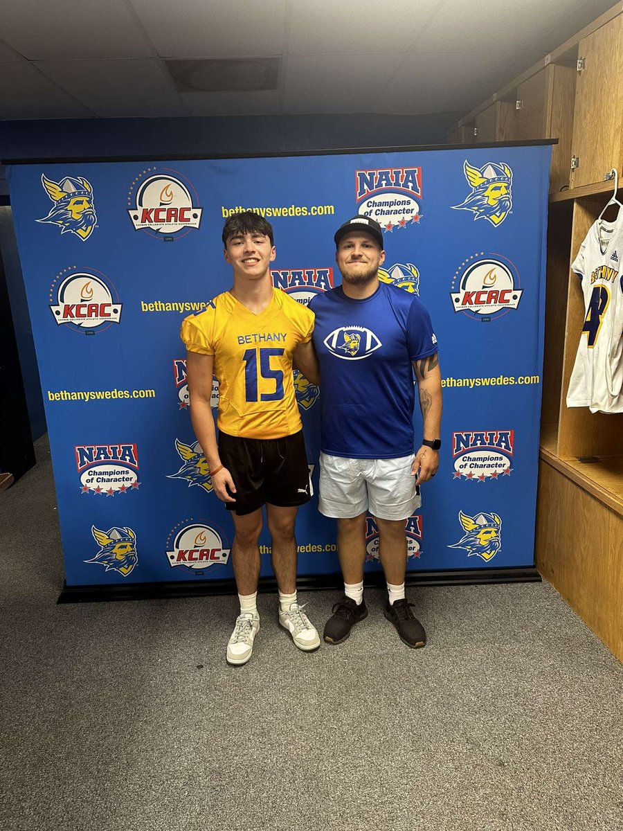 After a great visit today at Bethany I’ve received my first offer. I’m grateful and thankful for the opportunity. Thank you  <a href="/_CoachHolden/">Knute Holden</a>  for the opportunity.