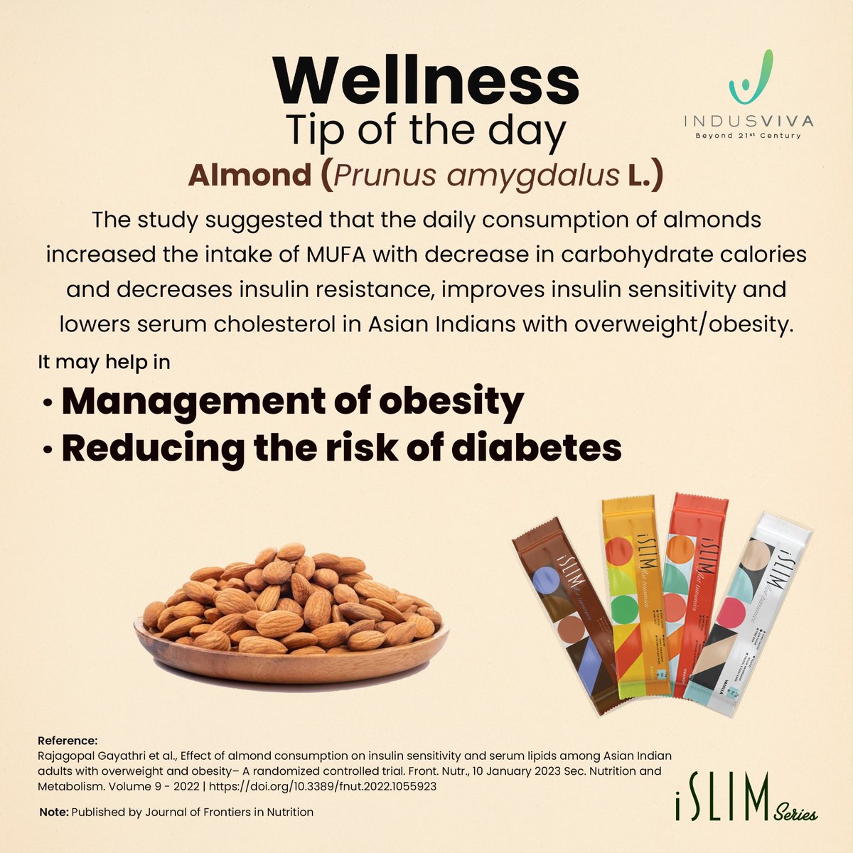 IndusvivaPvt's tweet photo. Slim down and nourish your body with iSlim, with the wholesome goodness of almonds.
visit website : https://t.co/oalPPVNNq7
#weightloss #nutrition #fitness #healthylifestyle #healthyliving #weight_managment #flat_tummy_bar #fat_burning #indusviva #Vivaislim #vibrantviva https://t.co/NC9WBpAsup