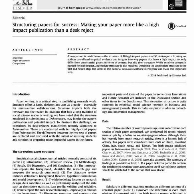 ScholarshipfPhd's tweet photo. 6. How to structure your paper successfully? https://t.co/b30rB6CF1h