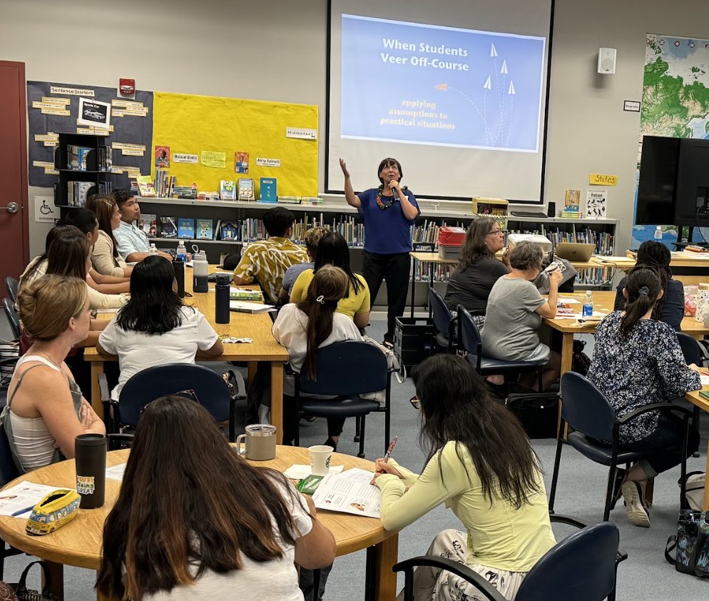 West Hawaii teachers getting ready to go back to school.  @ConsciousTching  Mahalo for your guidance. #westhawaii #kahakaielementary
