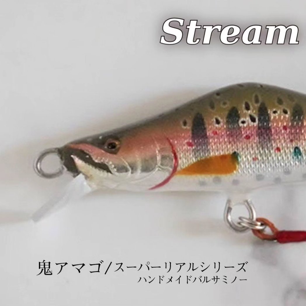 OPAhandmade's tweet photo. 渓流用ハンドメイドバルサミノー「輝流」
●鬼アマゴ／スーパーリアルシリーズ https://t.co/GrRLvvQX3E