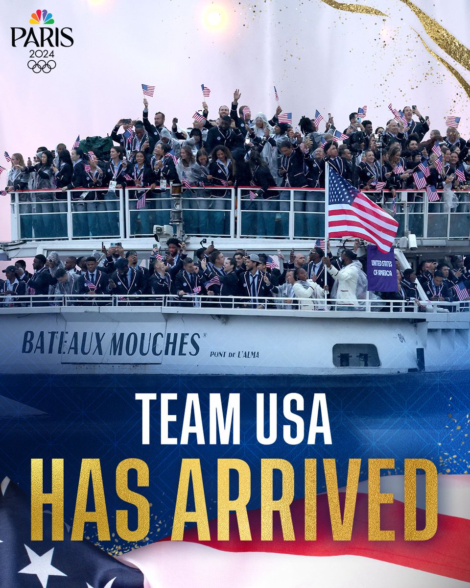 NBCOlympics's tweet image. Team USA has arrived in the City of Lights. 🇺🇸✨ #ParisOlympics