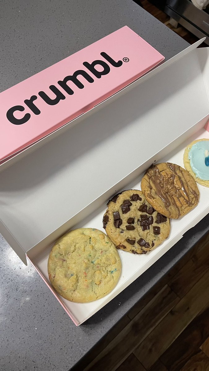 Meleny's tweet photo. Needed these to get through this week! #Crumbl #RedDeerAlberta https://t.co/usJw4OXLhI