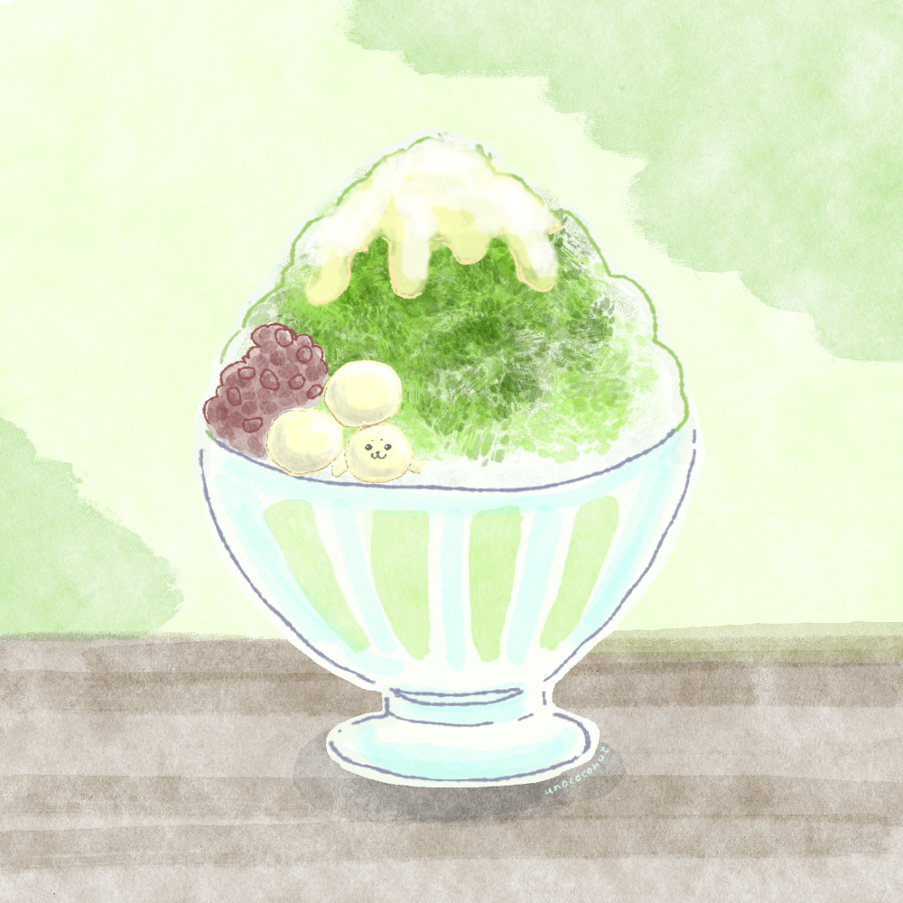 unococonut's tweet photo. 数日前からかき氷が食べたいと思ってたら
25日がかき氷の日だったんですね

宇治抹茶のかき氷が食べたいです
(あざらし白玉乗せ)
#かき氷 #アザラシ https://t.co/P42E1RVyie