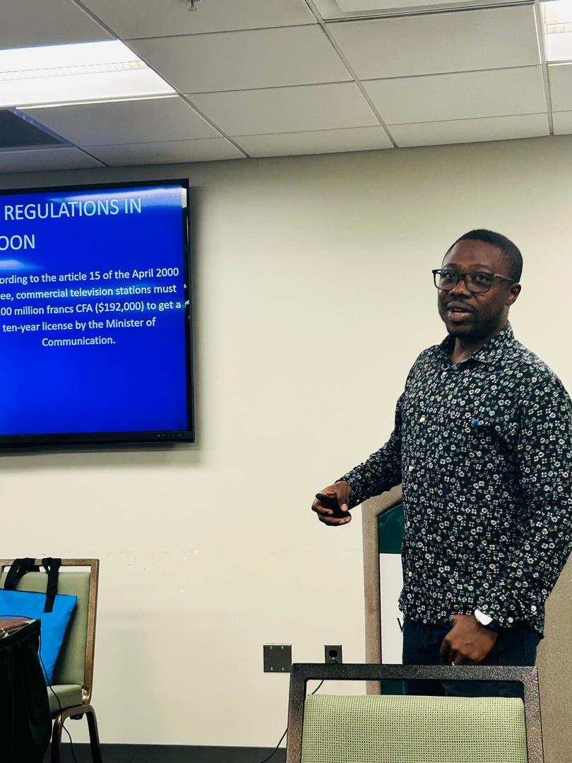 Had another great moment sharing knowledge about the media landscape and journalism practices in Cameroon 🇨🇲 to over 20 community leaders from across Africa as part of my training at <a href="/waynestate/">Wayne State University</a> university. 
<a href="/WashFellowship/">MandelaWshFellowship</a> <a href="/USEmbYaounde/">U.S. Embassy Yaounde</a> <a href="/ICFJ/">International Center for Journalists</a> 
<a href="/UN/">United Nations</a> 
<a href="/YALINetwork/">YALI Network</a> 
<a href="/gijn/">Global Investigative Journalism Network</a>