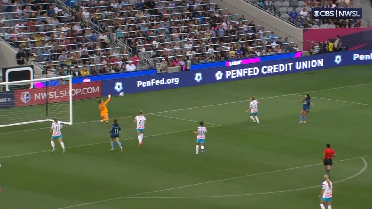 Morgan Messner standing strong in her NWSL debut 👀
