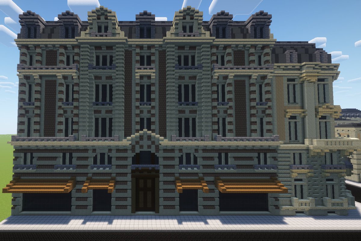 Newest edition to the city. It’s based off of a real building in Paris near the Musée D’Orsay, but to me, has similarities to American and Central European buildings of the time. #Paris2024 #Paris #Minecraft #architecture