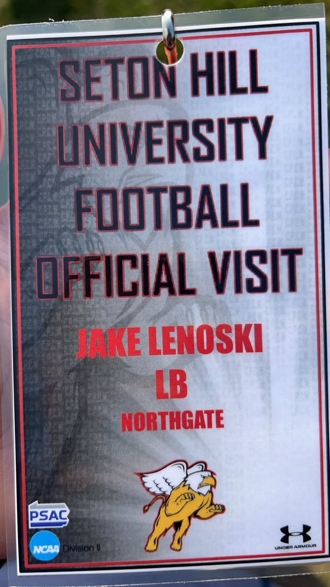 Thank you, <a href="/CoachKevinMay/">Coach Kevin May</a> for inviting me out to <a href="/SHU_FBALL/">Seton Hill University Football</a> jr day, I had a great time and loved the campus