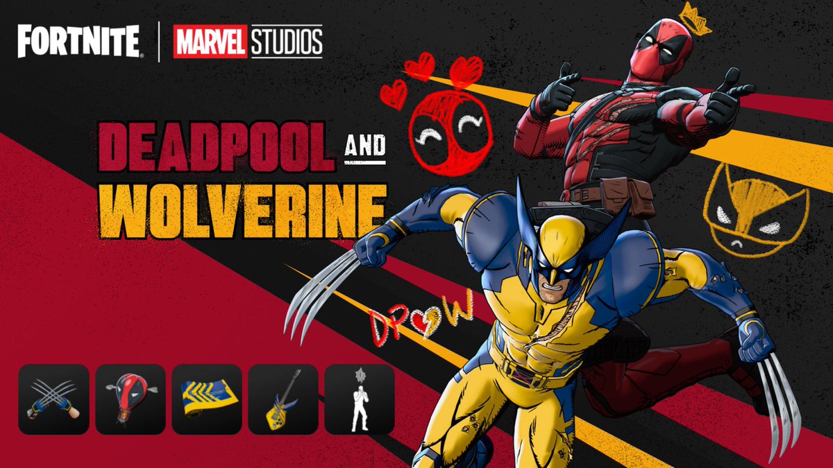 mocsalman's tweet image. Sorteo - una  skin de wolverine o Deadpool, el ganador elige cuál 

El sorteo termina el 29 de julio

 Requisitos:
• Seguir a: @mocsalman
• Dar Me Gusta y RT
• Comentar Participo
Mucha suerte 

🎁 1 ganador

#Fortnite #DeadpoolAndWolverine #epicfortnite