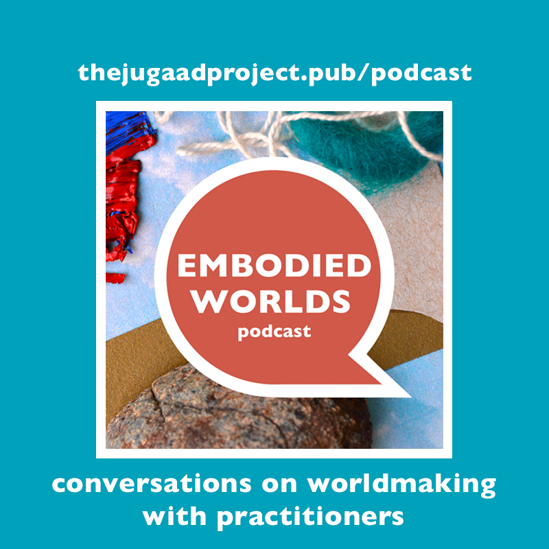 jugaad__project's tweet photo. We thank our guests on S1 of our podcast! Enjoy 5 episodes of 30 mins each with diverse practitioners at https://t.co/ElKGNsQ3Sd
or listen on Spotify and Apple Podcasts
#conversation #learningfrompractice #OpenAccess #embodiment #worldmaking https://t.co/sDtursIgBf