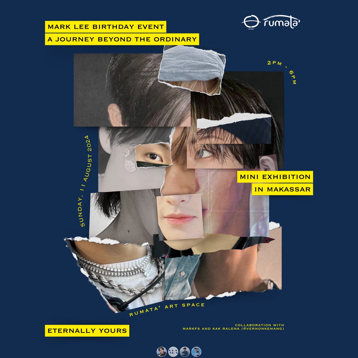 cctstudio_'s tweet photo. ๐๐๐๐๐๐๐๐๐ ๐๐๐๐๐,
MARK LEE MINI EXHIBITION
in Makassar
- Collaboration with MARKFs and Kak Ralena @vernonkemang -
โผ๏ธGrab your tickets and be part of something amazing โผ๏ธ๐
#EternallyYours #MiniExhibition #MarkLeeBirthdayEvent #NCT https://t.co/qQXIiWrX2Z