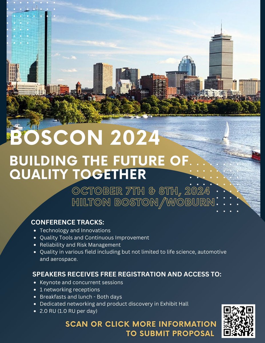 ASQBoston's tweet image. 🌟 Speak at BOSCON 2024! 🌟

Experts in quality management, process improvement, and organizational excellence, join us October 7-8 in Boston. Submit proposals by August 1, 2024.

Apply here: buff.ly/4cMZ5vQ