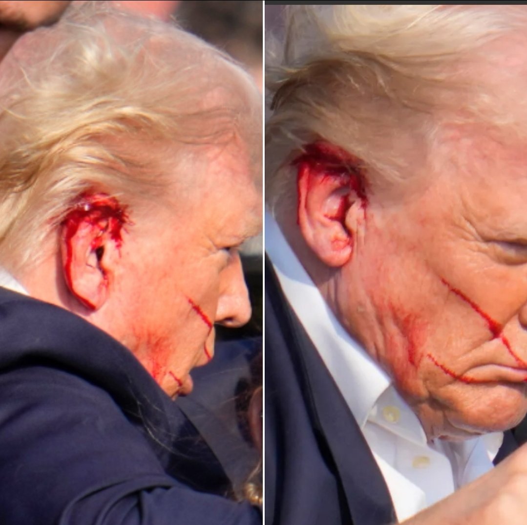 CrysPedersen's tweet photo. @AndreaR9Md First photo clearly shows a piece of glass. #notshot #DonTheCon https://t.co/SZQOxUirEj