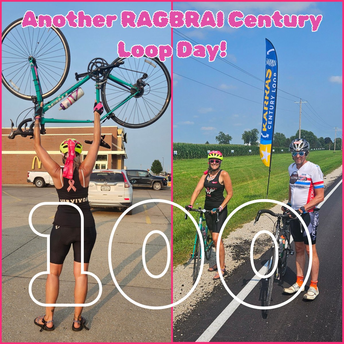 ISeeSkies0fBlue's tweet photo. BOOM! 💥 Another @RAGBRAI Century Loop 1️⃣0️⃣0️⃣-Mile Day ✅!️ 🚴🏼♀️🚴🏼♂️☀️🍦🤘🏻 Thanks to @thegov2 for riding with me & Mom & Dad for their support (Dad did 47!) 👨👩👧❤️
#Survivor #CommitToBeFit #HealthWealth #OptOutside https://t.co/U2NF4CjeQC