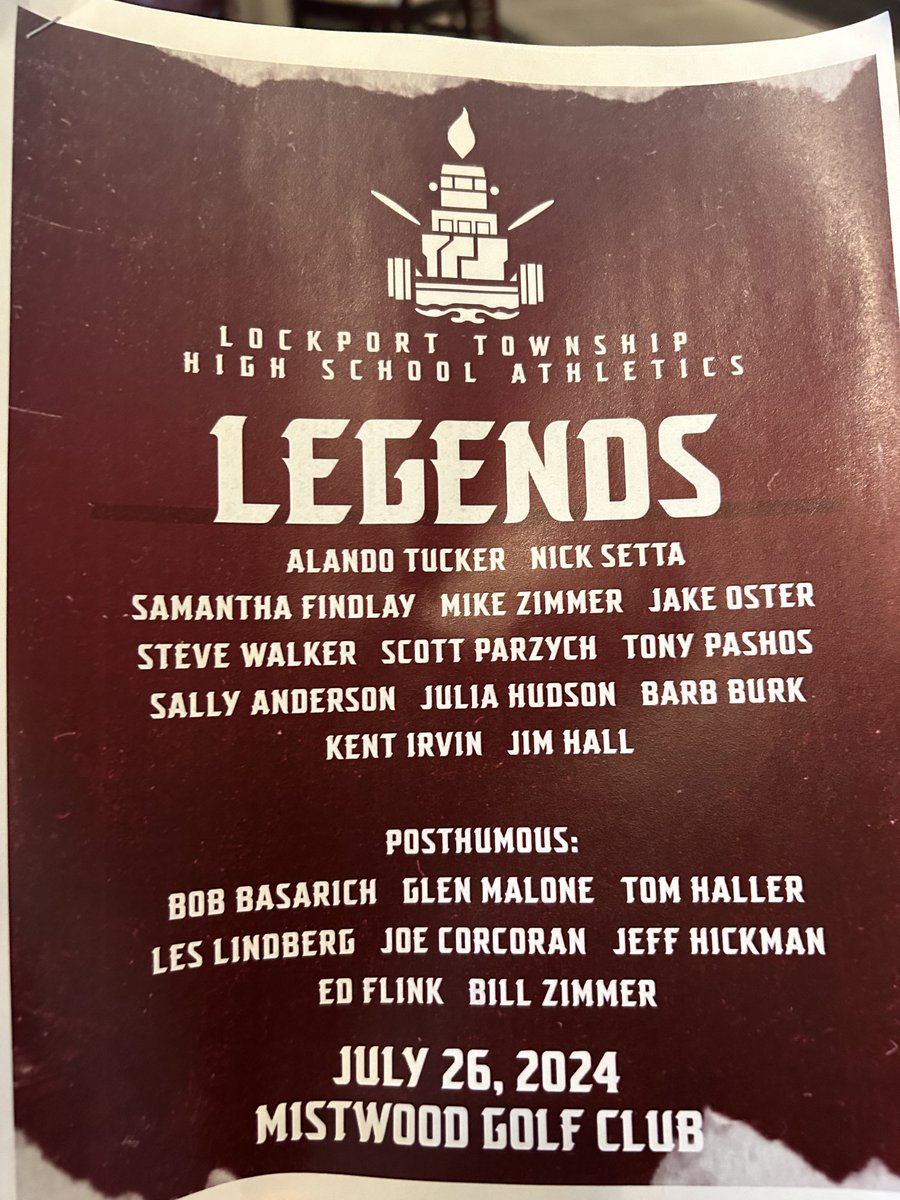 What an incredible night celebrating and honoring the Inaugural Lockport Legends of LTHS Athletics! It was inspiring to hear the impact that LTHS has had on the lives of our inductees. Thank you to ⁦<a href="/lthsathletics/">Lockport Athletics</a>⁩ for organizing an amazing event!