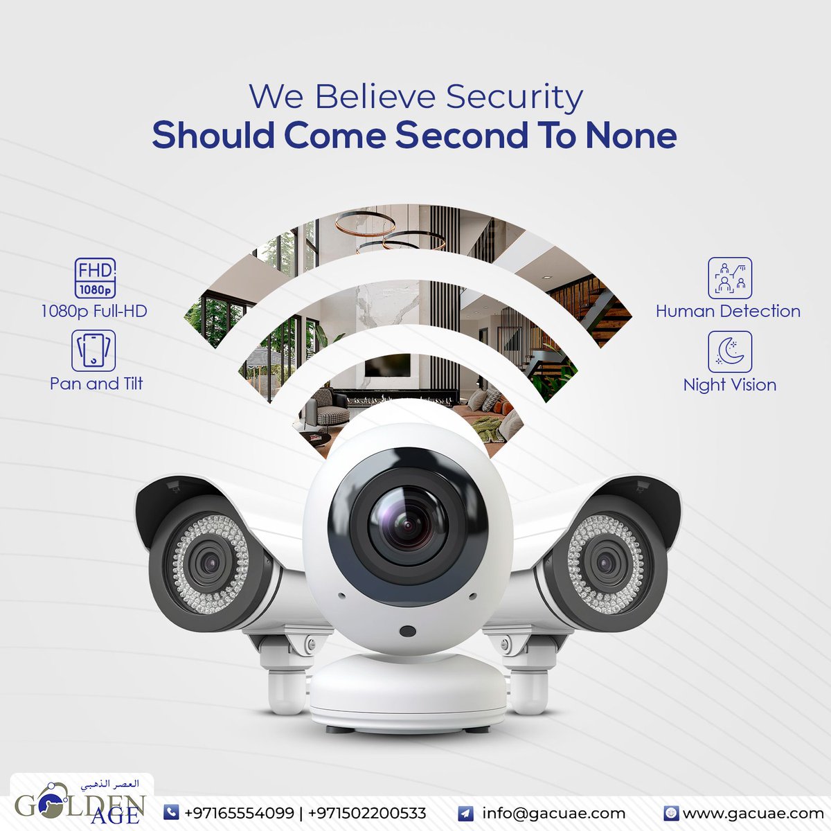 gac_ae's tweet photo. Security should always be a top priority. Our advanced cameras feature 1080P Full-HD resolution, human detection, night vision, and pan and tilt capabilities, ensuring comprehensive surveillance for your property. 
#goldenage #innovatewithgac #Security #homesecurity #cctvcamera https://t.co/IX08cjaifM