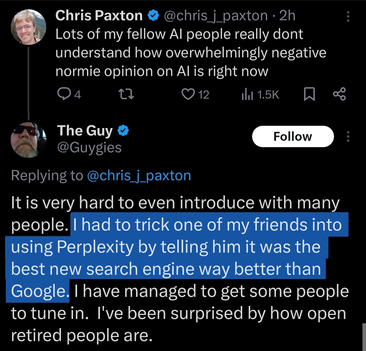 Rahll's tweet image. The general public's opinion of AI is so overwhelmingly negative right now that some AI folks are using the tried and true method of "just trick 'em into using it," which is always a good sign 😂