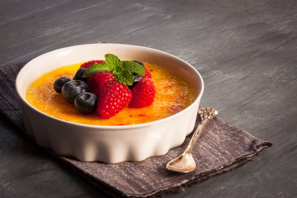 PopBase's tweet image. Today is National Creme Brulee Day.