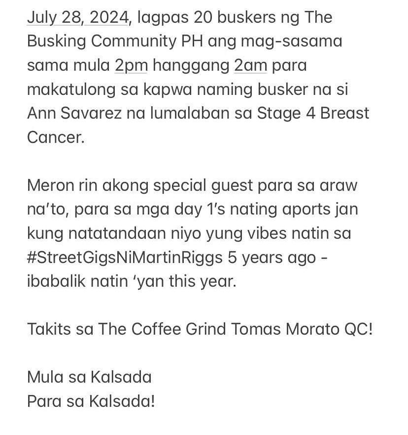 #StreetGigsniMartinRiggs sa Morato! 🤙

<a href="/TBCPH_official/">The Busking Community PH</a>