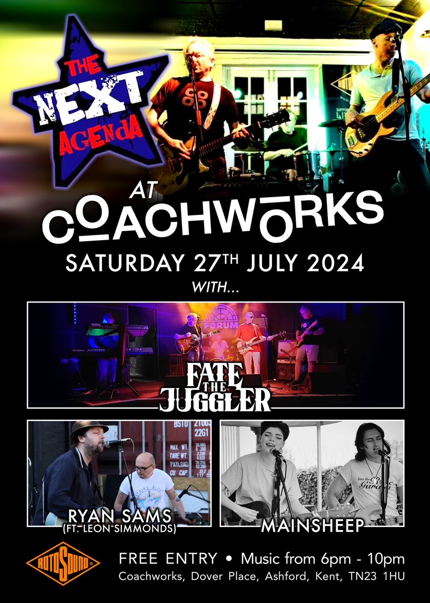 Today folks. Great food, great drinks and great music. Hope to see you there.