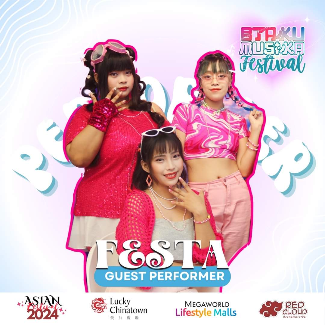 festa_ph's tweet photo. 𝗢𝗠𝗙 𝟮𝟬𝟮𝟰 𝗚𝘂𝗲𝘀𝘁: 𝗙𝗘𝗦𝗧𝗔

FESTA is an independent girl group that aims to have their audience experience a performance as fun as festivals! 

Catch their performance on Sunday, August 11.

*** This event is free admission (no entrance fee). https://t.co/uGcJuitisH