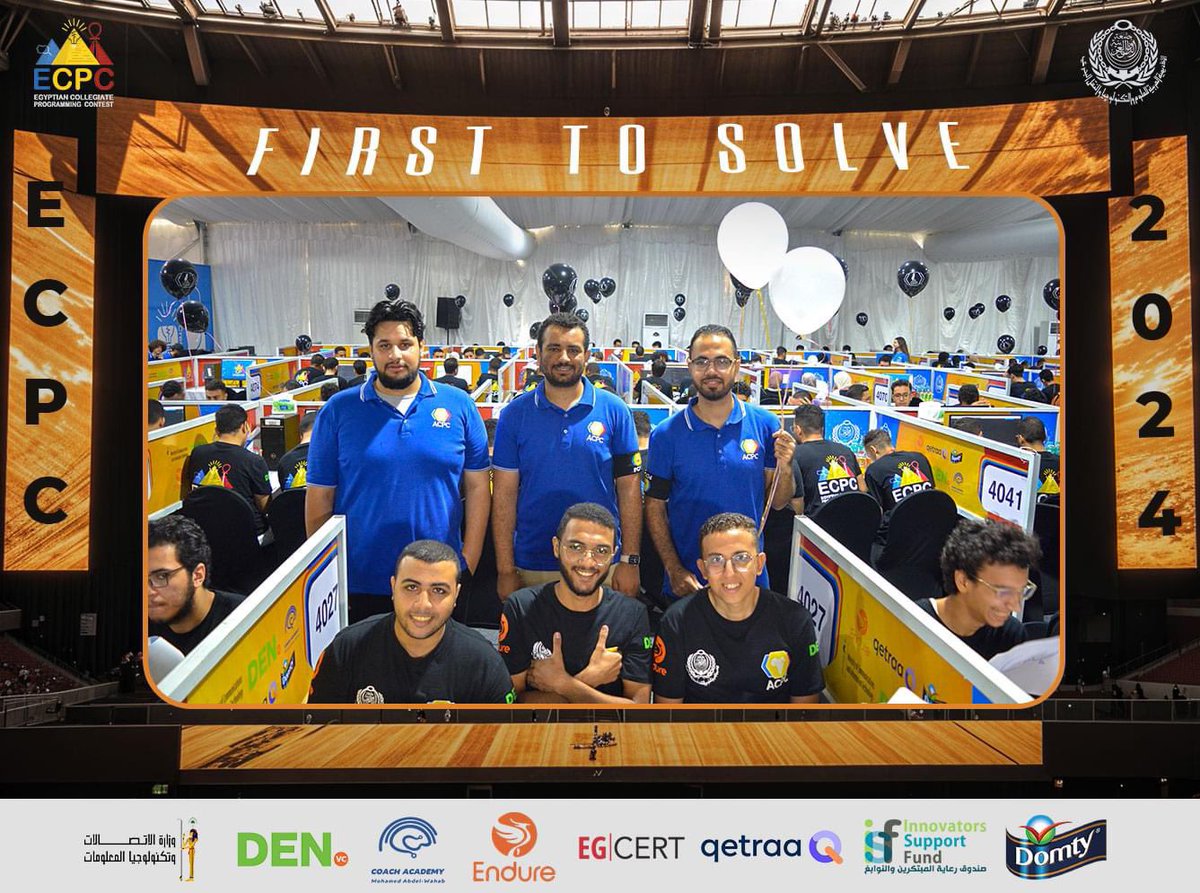 EcpcContest's tweet photo. " Samurai Hack“ from Sohag  Is the first to solve problem C at the ECPC  Finals 😍👏
#ecpc2024 #acpc2024  #acpcnews #ACPC #ECPC2024  #AASTMT #minstryofcommunications  #endure #domty #ISF #qetraa #den https://t.co/75VVmJrA0M
