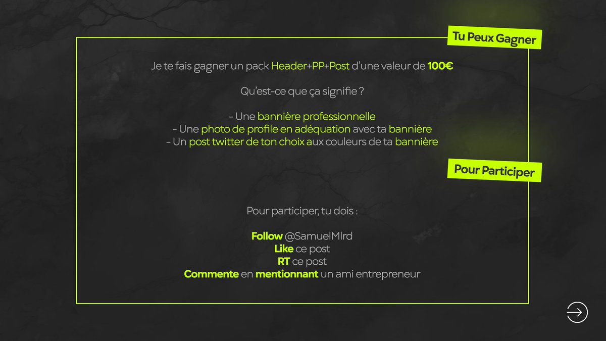 🎉GIVEAWAY DES 400 FOLLOWERS🎉

Pour te remercier, je t'offre la possibilité de remporter ton nouveau profil Twitter d'une valeur de 100€ 

Pour en savoir davantage, lis le message ci-dessous👇

T.A.S le 1er Août 2024🎁