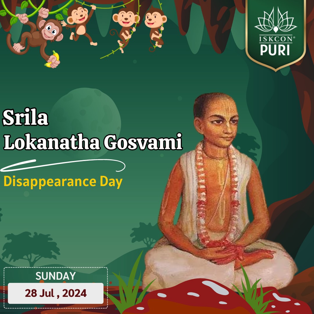 iskconpuri12's tweet photo. SRILA LOKANATH GOSWAMI 
Disappearance Day
Shri Lokanatha Goswami was a personal associate of Shri Chaitanya Mahaprabhu and a great Devotee of the Lord. Following the orders of Shri Chaitanya Mahaprabhu, Shri Lokanatha went to Vrindavana to live. https://t.co/KxJ3nffg3t