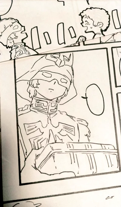 いつぶりか分からんくらい久しぶりに漫画描いてる 