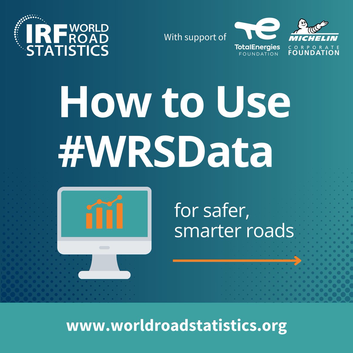 IRFofficial_org's tweet photo. Discover how to use #WRSData for safer, smarter roads! ๐ก
Use insights from 200+ countries and 200+ indicators covering 2016-2021.
Explore our FREE #DataWarehouse: https://t.co/rRySBgI2z5
#freedata #IRFWorldRoadStatistics #RoadSafety #Mobility https://t.co/6sxV4MTPNg