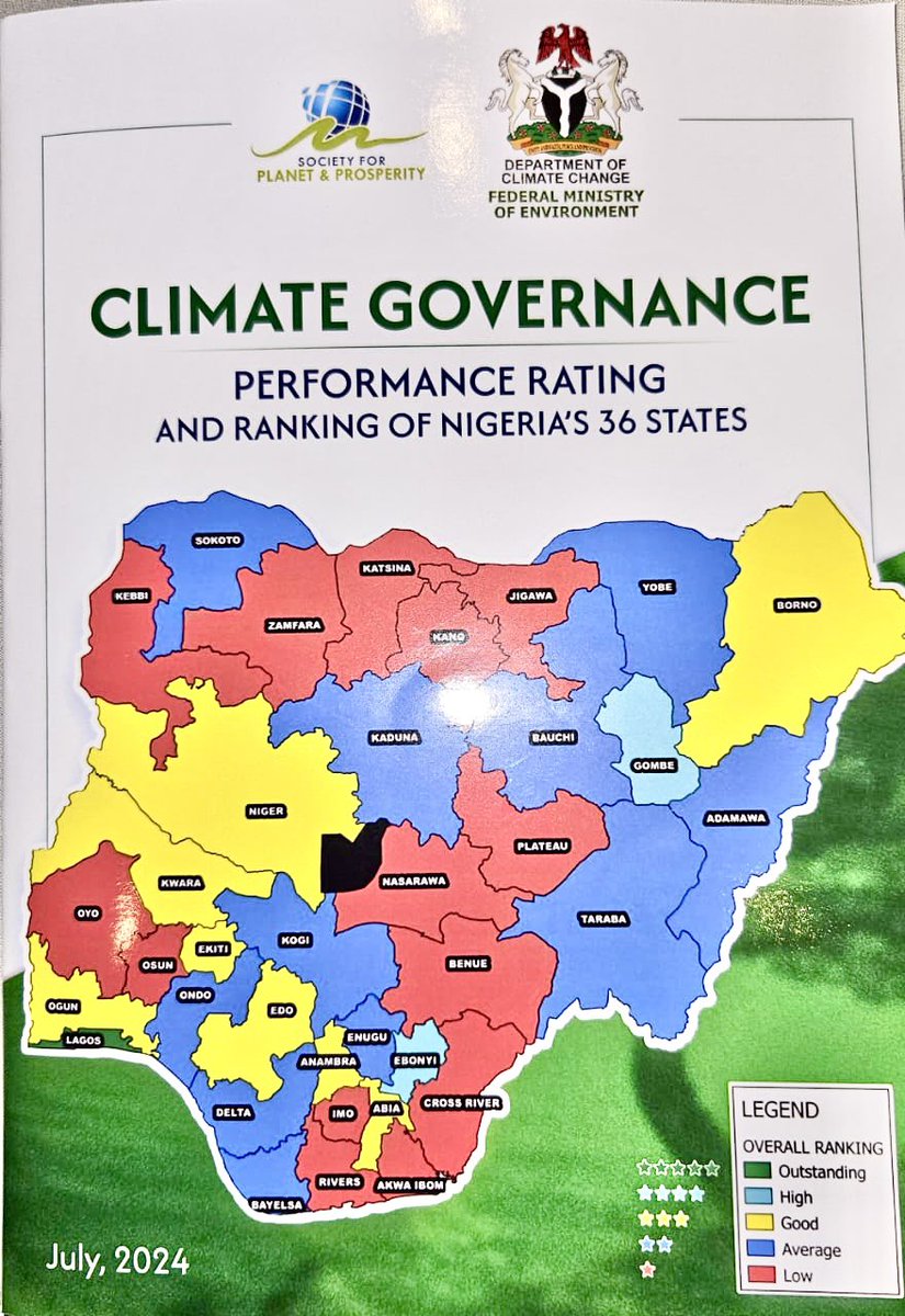 Department of Climate Change (@fmenvccng) on Twitter photo In recognizing efforts of states leading the way in climate action, @Fmenvng through <a href="/FMEnvCCNG/">Department of Climate Change</a>, <a href="/society_planet/">Society for Planet and Prosperity</a> and <a href="/SPPNigeria/">Society for Planet and Prosperity</a> launched the first Climate Governance Performance Ranking of the 36 states (FCT inclusive) of Nigeria.
#StateClimateAction <a href="/UNFCCC/">UN Climate Change</a> <a href="/iniabiolawe/">Iniobong Abiola-Awe</a> In recognizing efforts of states leading the way in climate action, @Fmenvng through <a href="/FMEnvCCNG/">Department of Climate Change</a>, <a href="/society_planet/">Society for Planet and Prosperity</a> and <a href="/SPPNigeria/">Society for Planet and Prosperity</a> launched the first Climate Governance Performance Ranking of the 36 states (FCT inclusive) of Nigeria.
#StateClimateAction <a href="/UNFCCC/">UN Climate Change</a> <a href="/iniabiolawe/">Iniobong Abiola-Awe</a>