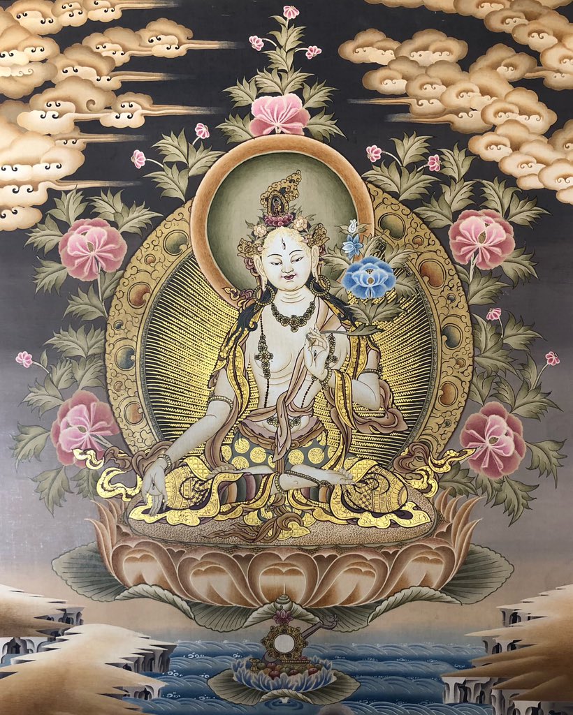 lama_thanka's tweet photo. White Tara, the female Buddha of longevity.
.
.
.
.
.
#Tara #mother #whitetara #greentara #dolma #goddess #himalayan #art #thangka #thankapainting #lamathankapaintingschool #wisdom #compassion #7eyes #discoverthangka #discoverbhaktapur https://t.co/ENaIMPcS58