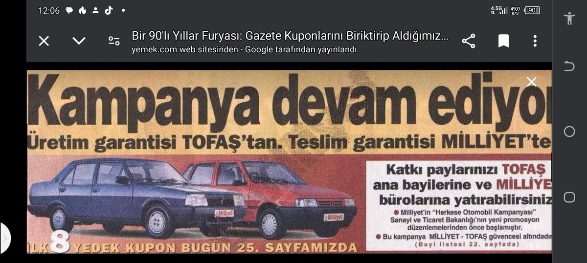 ENGNCESUR1's tweet photo. Bir zamanlar kuponla araba dağıtıyordu gazeteler https://t.co/lZDeuaLsoE