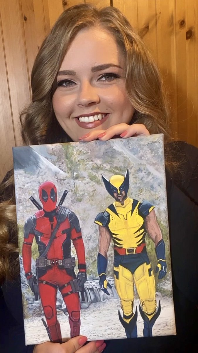 Finished my #DeadpoolAndWolverine painting! This film is SO good. A perfect love letter to us fans🥹 Seeing these two legends team up is a dream come true❤️💛 
#BestBubs